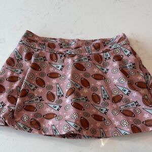 Pink Football Print Skort